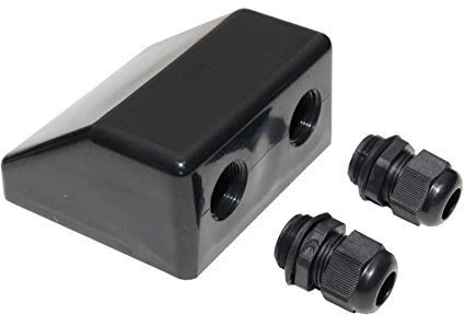LOWENERGIE Solar Panel Mounting Bracket Black Cable Gland Entry. for Caravans, Motorhomes, Boats & Any Flat Surface