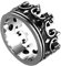 HIJONES Herren Edelstahl Schwarz Zirkonia Mosaik Royal King Kronen Ring Retro Band Größe 70