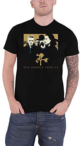 U2 T Shirt Joshua Tree Band Logo Nouveau Officiel Homme Noir Size S