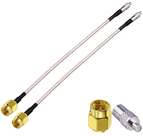 TUOLNK 2 Pack 6 '' SMA Stecker auf TS9 Buchse RG316 Verlängerungskabel SMA Stecker auf TS9 Buchse Antennenadapterkabel SMA Stecker auf TS9 Buchse 4G Antennenrouter Verlängerungskabel