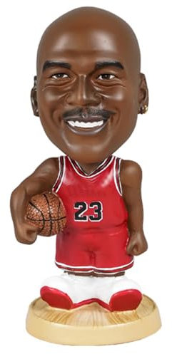 Basketball-Spieler Star Kopfschütteln Auto Dekoration Fans Charakter Modell Figurine Ornamente Desktop Ornament für Freund Freundin Student Geschenk (MJ23)