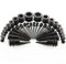 Huacan Dehnstäbe Set 1-10mm Chirurgenstahl Tunnels Dehnstab Dehnset Taper Plugs Ohr Piercing Silber Schwarz Buntfarbe Stecker Abschraubbar Klassisch Expander Damen Herren 36 Stück