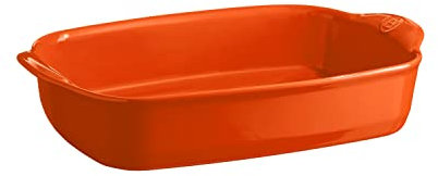 Emile Henry EH769652 Bandeja para horno (rectangular, 36,5 x 23,5 cm), diseño de Toscana