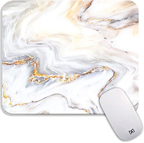 Armanza Square Mouse Pad Abstract Marble, Personalized Premium-Textured Custom Mouse Mat Design, Washable Mousepad Lycra Cloth, Non-Slip Rubber Base Computer Mouse Pads for Wireless Mouse