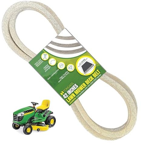 TonGass 42 Lawn Mower Deck Belt Compatible with John Deere Lawn Mower Replaces Part Number GX20072, Deck Drive Belt for Heavy-Duty Use Compatible with 100 D100 E100 Series