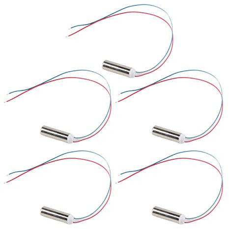 Moteur de Vibration étanche 5 Pièces, Moteur sans Noyau de Vibration, Moteur Vibrant, Moteur de Vibration Micro Cylindrique étanche 14500 Tr/min pour Masseur