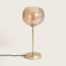 LEDKIA LIGHTING Lámpara de Mesa Metal y Cristal Klimt Ámbar