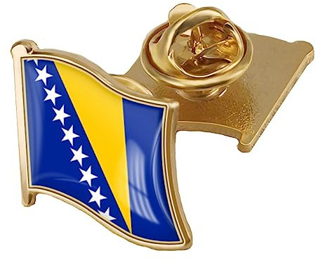 Emaille-Anstecknadel Mit Flagge Von Bosnien Und Herzegowina,Anstecknadel Mit Kristalltropfen Und Öl,Abzeichen Mit Weltflagge,Accessoires Für Kleidung,Schals,Art-Déco-Brosche,Große Vintage-Brosche,