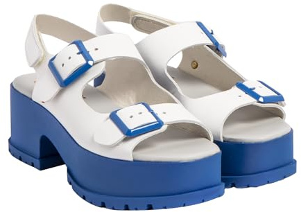 ART Damen 1821 Manchester Sandale, Nappa, Weiß, Blau, 38 EU