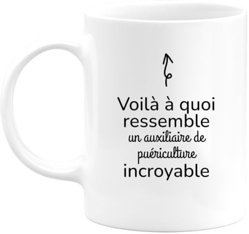 quotedazur - Mug Voilà à Quoi Ressemble Un Auxiliaire de puériculture Incroyable - Blanc/Céramique