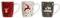 PLUS HOME Pack de 4 tazas navideña.4x Taza de Café de Porcelana navidad- Taza para Bebidas Frías y Calientes.Capacidad 350ml tamaño 8,5X8,5X10,3 360ML 4 SURT