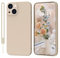 MSKJ Hülle für iPhone 13 Silikon(6,1 Zoll), (mit Lanyard) Ultra-dünne Ganzkörper-Handyhülle Case Kameraschutz Kompatibel mit iPhone 13 Beige