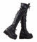 Gothniero Black Platform Boots Over Knee Thigh High Goth Booties for Women Chunky Heel Rave Boots Knee High with Buckles Side Zip Lace Boot Size 3-8UK