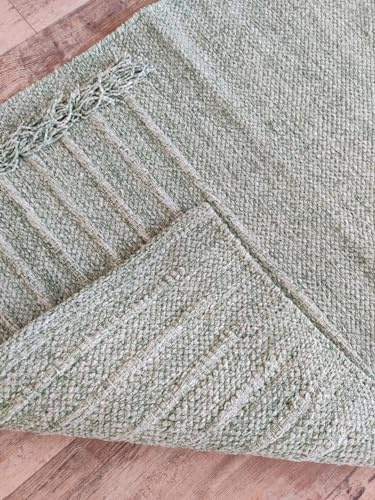 EXPORT PROFILE: Indische handgefertigte Yogamatte aus 100 % Bio-Baumwolle, für Hot Yoga, natürliche Yogamatte, handgewebtes Material, handgewebtes Material, 183 x 61 cm