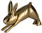EGLO LIVING Osterdeko Yoga Hase Vohilava, Deko Figur Ostern Frühling, Frühlingsdeko Osterhase, Tischdeko Osterfigur aus Aluminium in Gold, 28 x 18 cm