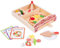 Dorjee- D3.014- Holz Gourmet Pizza Set - Holzspielzeug - Rollenspielküche +3 Jahre - 20 Teile enthalten