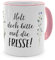 printplanet® - Tasse mit Spruch „Fresse“ - Sprüchetasse, Kaffeebecher, Kaffeetasse mit Spruch - Farbe Pink