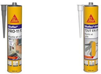 Sikaflex PRO 11 FC Purform Gris béton, Mastic polyuréthane PU tout en 1, mastic multi-matériaux & lex 11 FC Purform Blanc, Mastic, joint et collage multi-usages, mastic-colle multi-supports