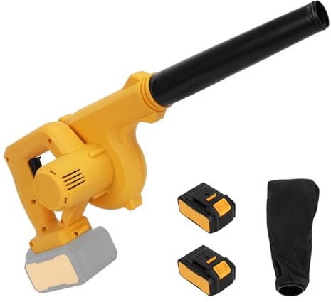 Leaf Blower,Leaf Blower Cordless,21V 200MHP Powerful Air Blower, Portable Handheld Leaf Blower with Extension Tubes,80 dB Low Noise Leaf Blower,1.5Ah Battery Fast Charger for Garden, Patio, Lawn
