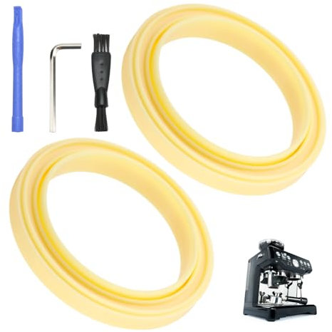 Coffee Machine Brew Group Head Seal Gasket 54mm, 2Pcs Silicone Steam Ring Grouphead Gasket Replacement Part for Breville Espresso Machine 878/870/860/840/810/500/450/ Sage 500/870/875/880/810/878