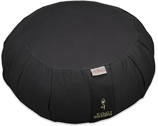Kissenbezug für Rundzafu 35x15 cm – 1-teilig Außenbezug (Reißverschluss) – Ersatzbezug für Yoga- & Meditationskissen (Grau)