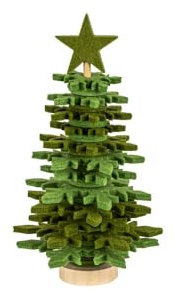 Ideen mit Herz | Filz-Tannenbaum zum Zusammenbauen | DIY Bastelset | Weihnachtsdeko (Grün 17,5 cm)
