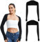 YTPAFK Sleeves for Under Dresses, Arm Sleeves Women Breathable Cooling, UV Protection Arm Covers for Women, Ideal for Golf, Driving and Outdoor Sports (Black)