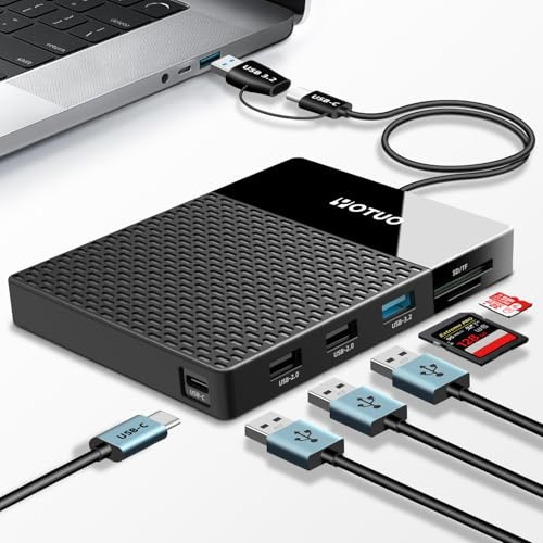YOTUO Tragbare Dockingstation Externe Festplatte 750GB Speicher, USB-C Huc + HDD 7-in-1, USB 3.0, SD/TF-Karte, HDD für Windows, Mac, Android, TV, Telefon, Laptop, Desktop, PC