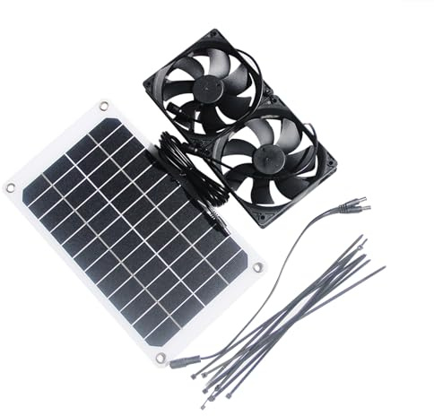 MHADBKH Vielseitige 10W Solar Cooling Lüfter Kombination Zum Abkühlen Und Luftzirkulation In Gartenhäusern Und Schuppen