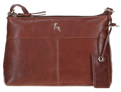 Ashwood Women's Real Leather Crossbody Bag – Elegant Shoulder Handbag with Adjustable Strap, Gold Hardware & Organised Interior: Delilah