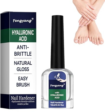Fengyang® Indurente Per Unghie All'acido Ialuronico, Liquido Riparatore Anti-Nail Fragili, Trattamento Idratante Intenso, Riduce La Fragilità
