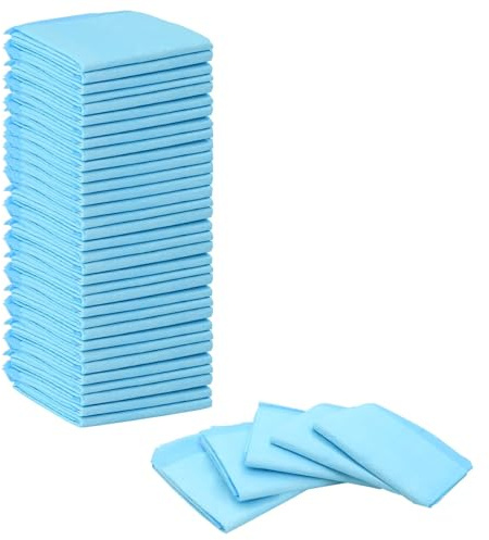vidaXL Haustier Training Pad 50 pcs Blau und Weiß 60 x 45 cm, Robuste, rechteckige Hundetrainings-Pads, saugfähig, auslaufsicher, entsorgbare Hygienesachen