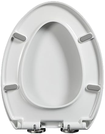 Giural 36x45cm,Abattant WC avec Frein De Chute Allongé, Lunette WC Forme en V, Lunette De Toilette Amovible pour Un Nettoyage Facile, Convient À La Plupart des Cuvettes WC