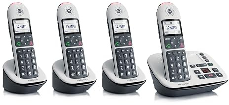 Motorola CD5014 Cordless Landline House Phone, Home Phone, Big Buttons, Nuisance Call Blocking, Answer Machine, Amplification button, HAC, Single Handset Pack
