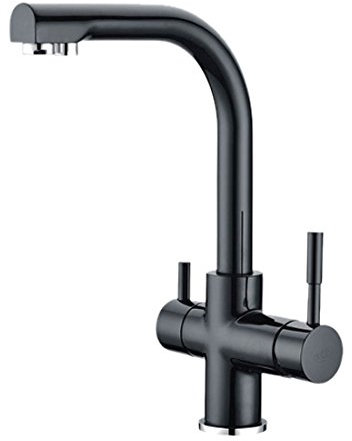 Bluewater Spültisch-Batterie Alabama Glanz, schwarz glänzend