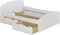 Erst-Holz® Ehebett Doppelbett Bettkasten 180x200 Seniorenbett Massivholz Vollholzbett Weiß 60.50-18 W oR