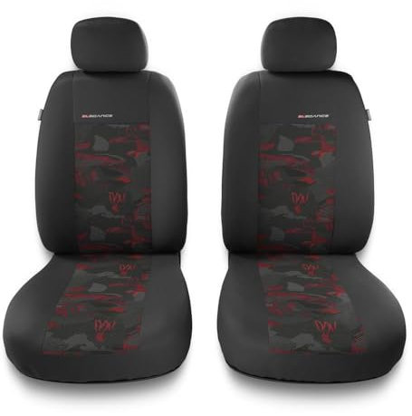 Mossa - Universal Sitzbezüge Auto kompatibel mit Opel Corsa A, B, C, D, E (1982-2019) - Autositzbezüge Schonbezüge für Autositze - 2UNE-RD