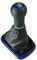 DoLED Schaltsack Schaltknauf blauer Rahmen blaue Naht blaue Kappe 5 Gang für 23 mm Schaltgestänge kompatibel/Ersatzteil für VW Golf 4 Bora