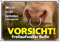 Petsigns Warnschild aus Metall - uv-beständig - FREILAUFENDER BULLE - Bullenweide, DIN A4
