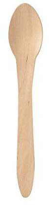 Duni 192423 - Bio Holzlöffel, gewachst, Birkenholz, Länge ca. 18 cm, 8 Stück, ecoecho, Besteck, Partygeschirr, Einweglöffel