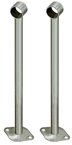 2 Stücke Gardinenstange Halterung-Edelstahl Deckenhalterung-Dusche Vorhang Schrank kleiderschrank Stange Hebel Unterstützung Halter (400mm)
