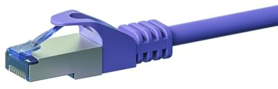Danicom CAT 6a Netzwerkkabel LSOH - S/FTP - 1,50 m - Violett | POE, Ethernet, LAN, Patchkabel, Datenkabel, RJ45 - für Serverschränke, Switches, Router, Modems!