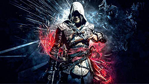 Magic Canvas Art - Bilder Assassin's-Creed Spiel Gaming Zocken Leinwandbild 1- teilig Hochwertiger Kunstdruck modern Wandbilder Wanddekoration Design Wand Bild, Größe: 40 x 30 cm