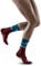 CEP - THE RUN COMPRESSION SOCKS MID CUT für Damen | Mittellange Laufsocken in petrol/dunkelrot mit Kompression | Regenerierende Kompressionsstrümpfe für Frauen | Gr. IV | L