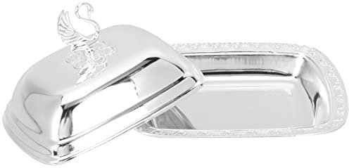 TOPBATHY Wohnkultur Butterdose Silber Metall Butter Teller K?seplatte: Butterbutter Tasse mit Deckel Bauernhaus K?sehalter Beh?lterhalter für Küchenarbeitsplatte Vorratsdosen Mit Deckel