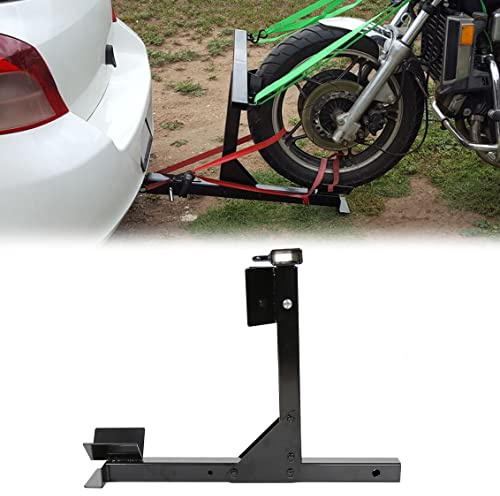 HECASA 550 LB Capacity Motorcycle Trailer Carrier Tow Hitch Rack Motorcycle Carrier Black
