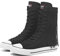 Momuk Zapatillas altas de lona para mujer con cordones de moda para mujer, Negro 05., 42 EU