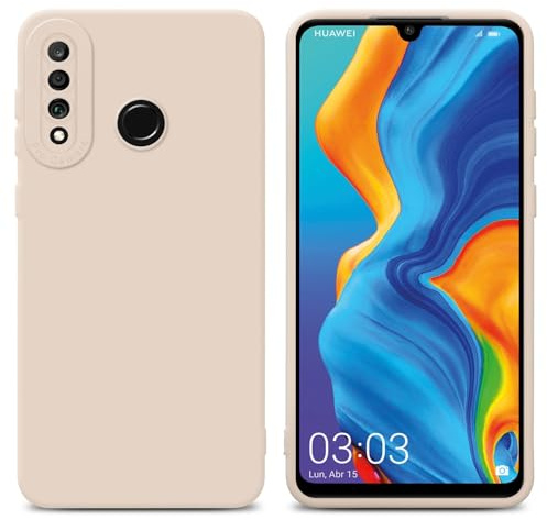 Cadorabo Hülle kompatibel mit Huawei P30 LITE Schutzhülle TPU Silikon Case Liquid Design mit Kameraschutz Slim Kratzfest Weiche Gummi mit Rundumschutz Case Hülle für Huawei P30 LITE in Rosa