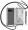 Handykette für Google Pixel 7 Hülle mit Displayschutzfolie Schutzfolie, Necklace Handyhülle mit Abnehmbar Kordel zum Umhängen Transparent Silikon Schutzhülle mit Band in Schwarz