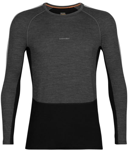 Icebreaker Herren ZoneKnit T-Shirt, IB585 Jet Hthr/Black/Metro HTH, l
